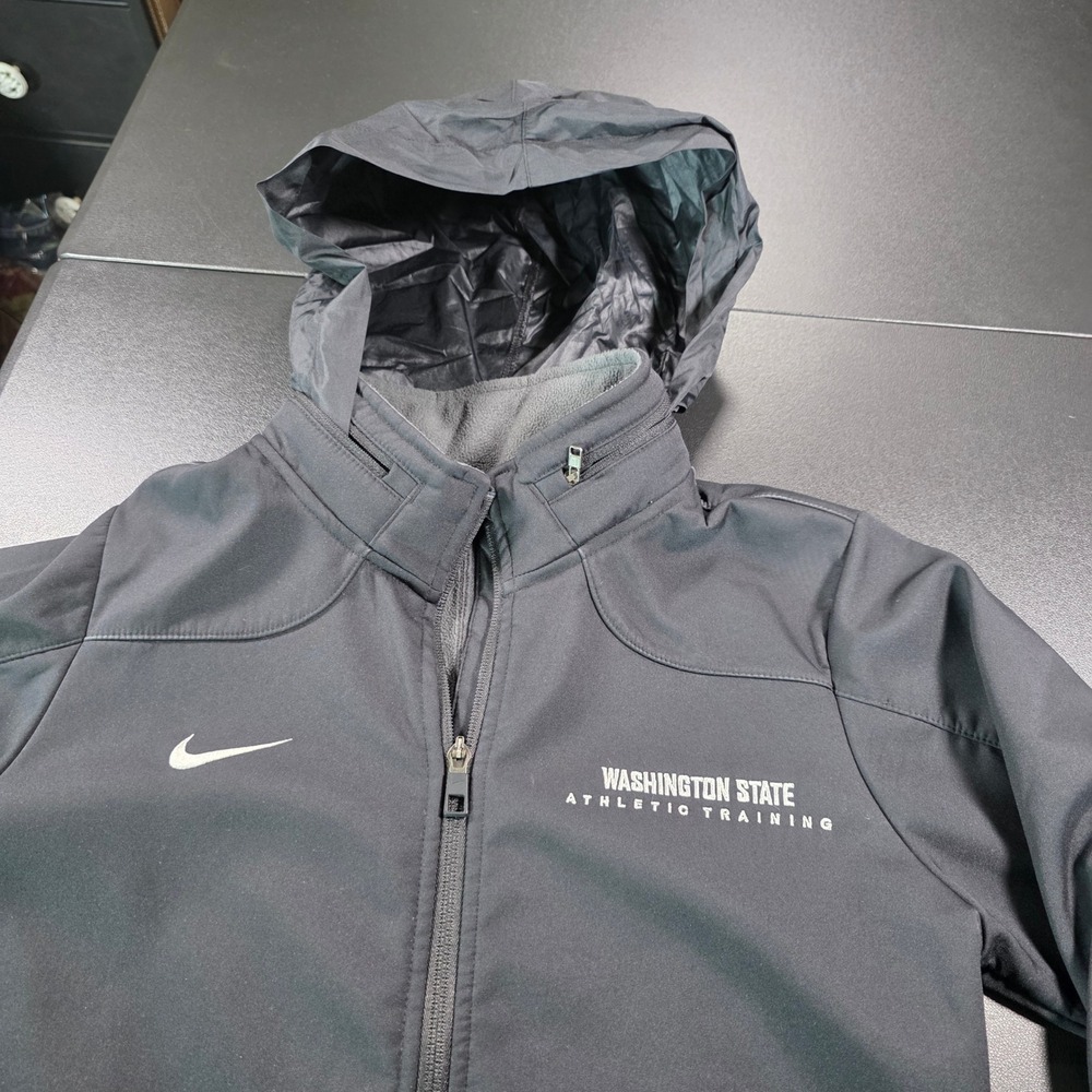 Nike Washington State Athletic Training Softshell Jacket Black Hooded Women S